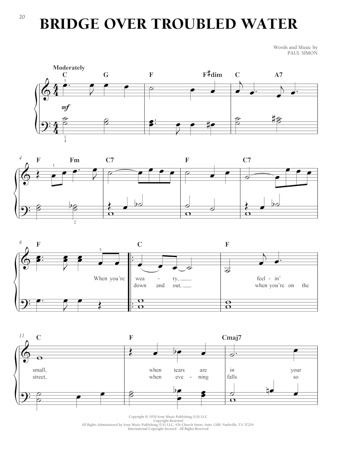First 50 Most Beautiful Songs You Should Play on Piano - Easy Piano with Lyrics      Paperback – March 1, 2026