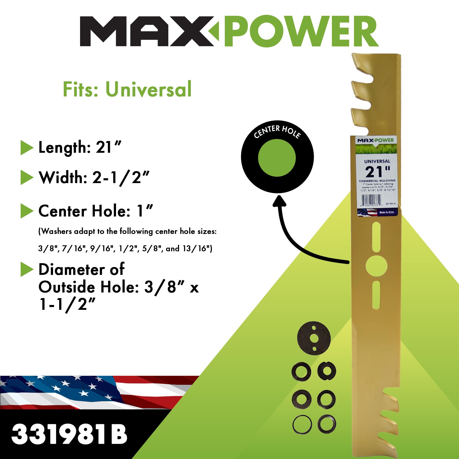 Amazon.com : Maxpower 331981B 21-Inch Universal Gold Metal