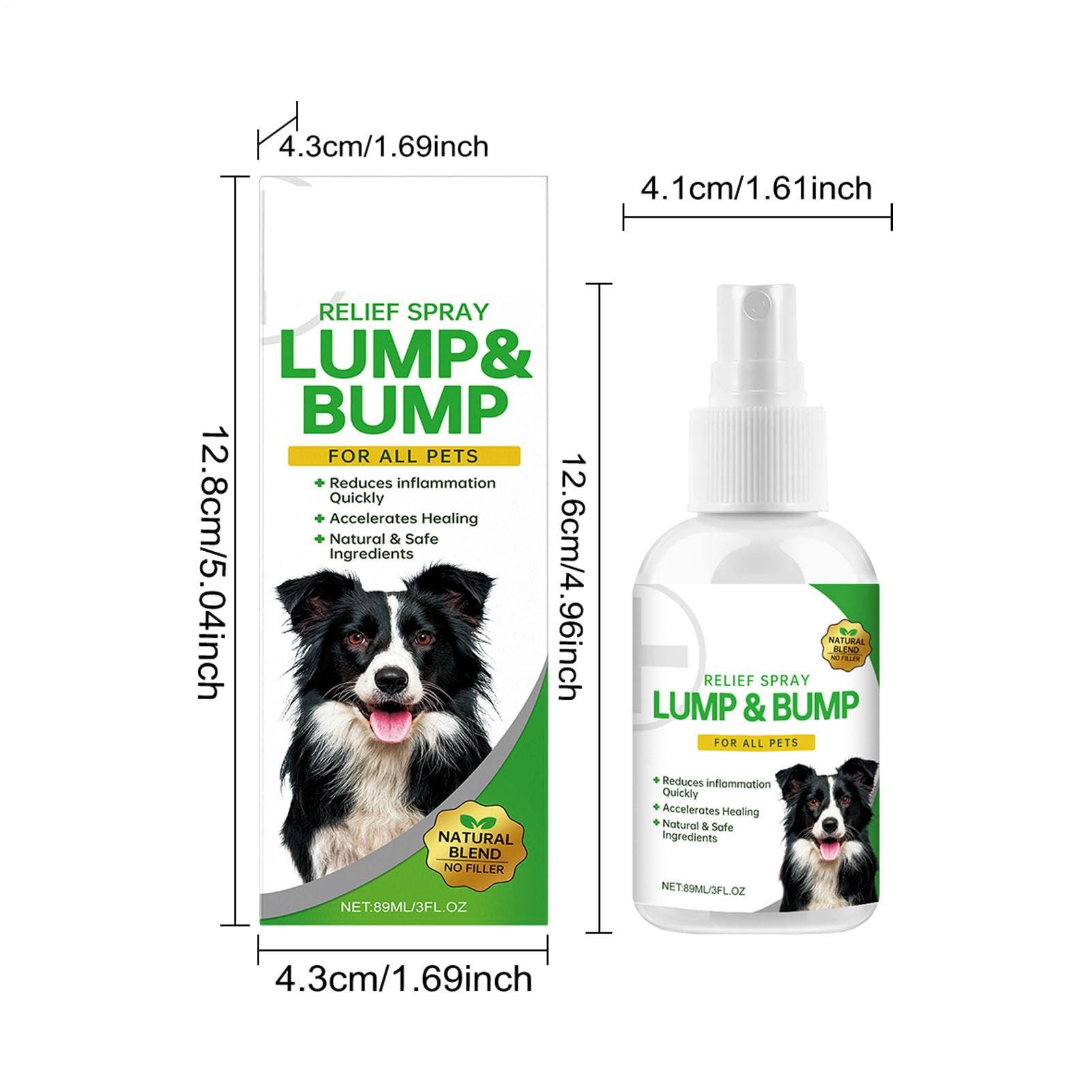 Anti-Itch Spray for Dogs, Skin Care Supplement for Pets, Soothing Itching Relief and Allergy Support, Made with Natural Ingredients, for Small Animals, 4.96x1.61 Inches