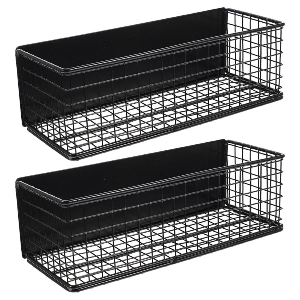 Operitacx Organisateur de à Design Résistant Ventilation pour L'usure Ajouré en Magnétique 2pcs Fer Noir Frigo Bouteilles et Bocaux D'épices