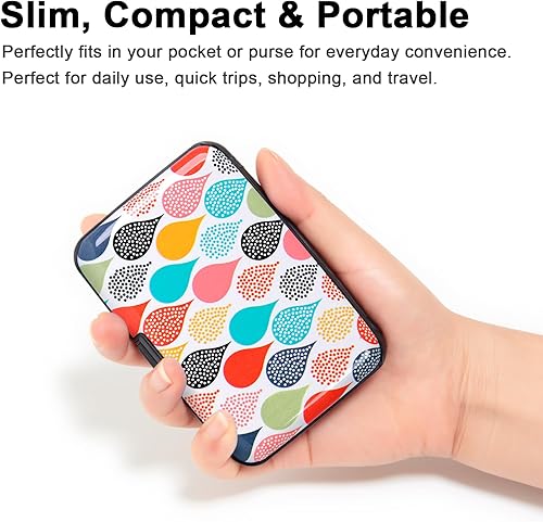 Miniatura 10 de Cartera de aluminio con bloqueo RFID delgado de metal para tarjetas de crédito