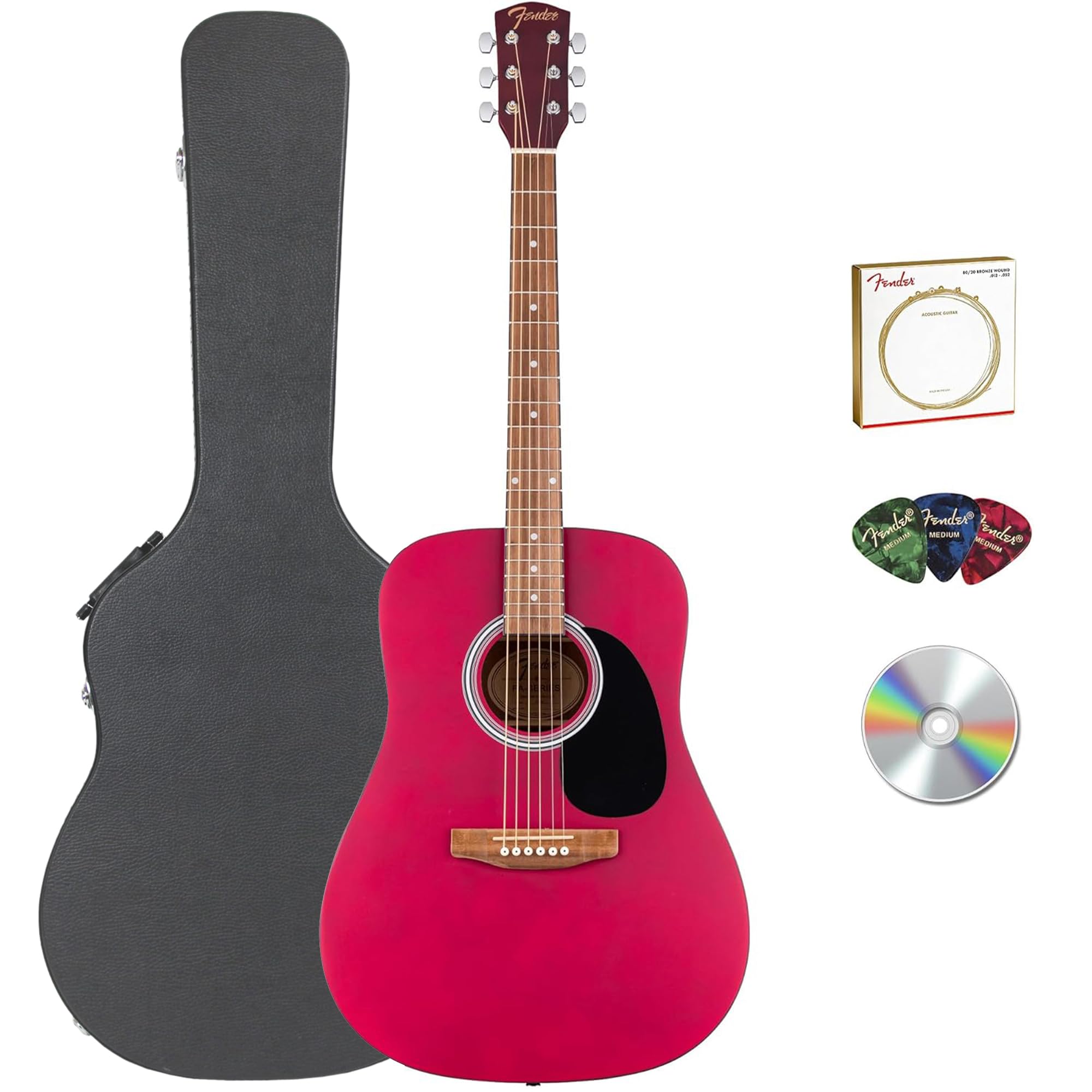 Amazon.com: Fender FA Series Dreadnought Acoustic Guitar - Crimson