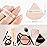 CUPID CARE 6 Pcs Triangle Powder Puff with 2 Travel Cases, Setting Powder Puffs for Face Powder and Foundation, Velour Makeup Puff for Loose Powder Body Powder, Skin-Friendly, Beauty Makeup Tools