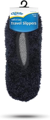 Cloudz Women's Black Animal Travel Slippers