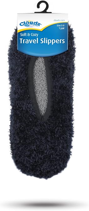 Cloudz Women's Black Animal Travel Slippers