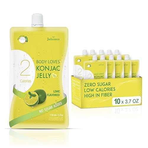 Miniatura 8 de Jadamsun Body Loves Konjac Jelly (uva, 10 piezas) - Batido de frutas coreano bajo en calorías. Bocadillo asiático sin azúcar para dieta.