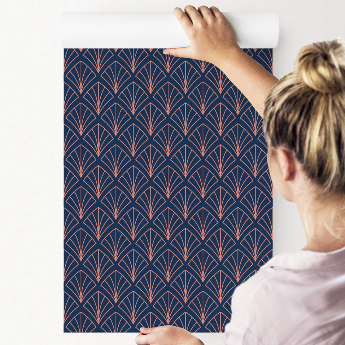 Muralo Papel Pintado en TNT Geométrico Motivo Abstracto 3D - 1000x53 cm | Fotomural fotográfico de alta definición, en tejido no tejido o autoadhesivo, colocación fácil, decoración moderna para el