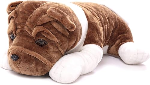Miniatura 2 de Plushland Juguetes de peluche realistas para cachorros, figuras de felpa navideñas para niños, bebés para jugar (Bulldog 10 pulgadas)