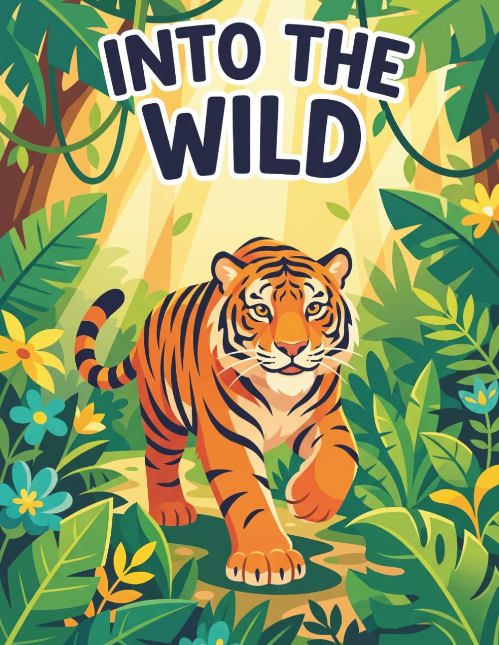 Into the Wild: Wild Animals Coloring Book with Jungle Safari Scenes