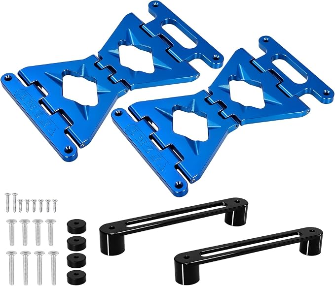 Tope de tapa de alforja de aluminio azul para Harley Touring miniatura 6