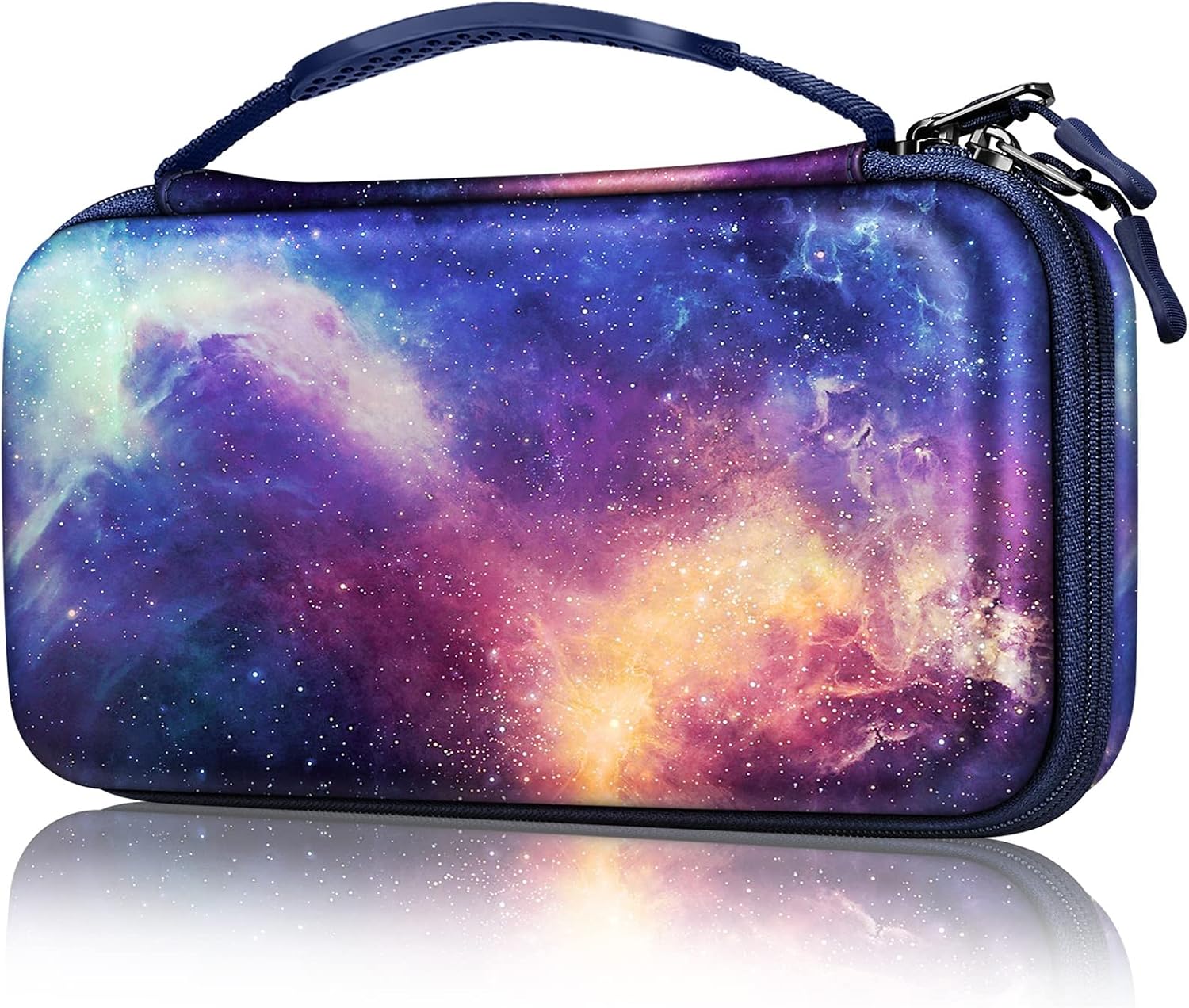 Fintie Carrying Case for Nintendo Switch OLED Model 7.0"/Switch 6.2", Portable Traveler Protective Cover Storage Bag w/10 Game Card Slots & Inner Pocket for Switch Console Joy-Con, Galaxy