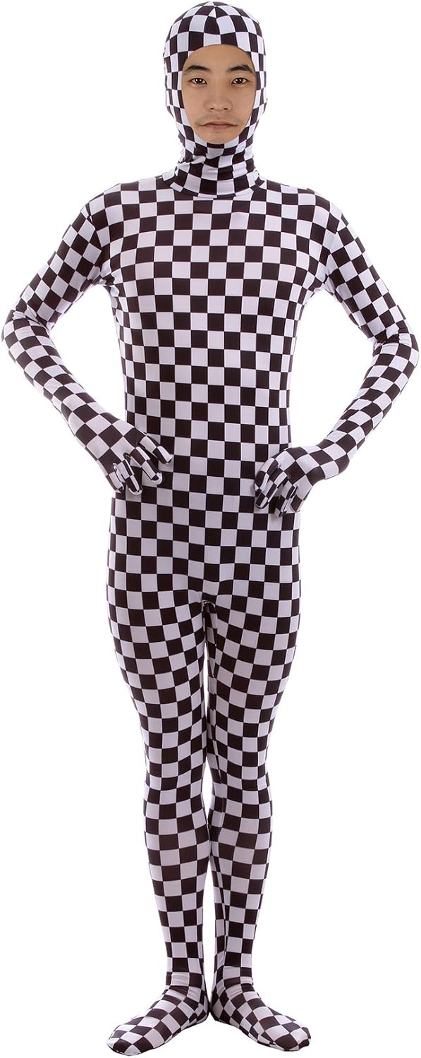 Sheface Men's and Women's Spandex Face Out Zentai Bodysuit Costumes for Adults