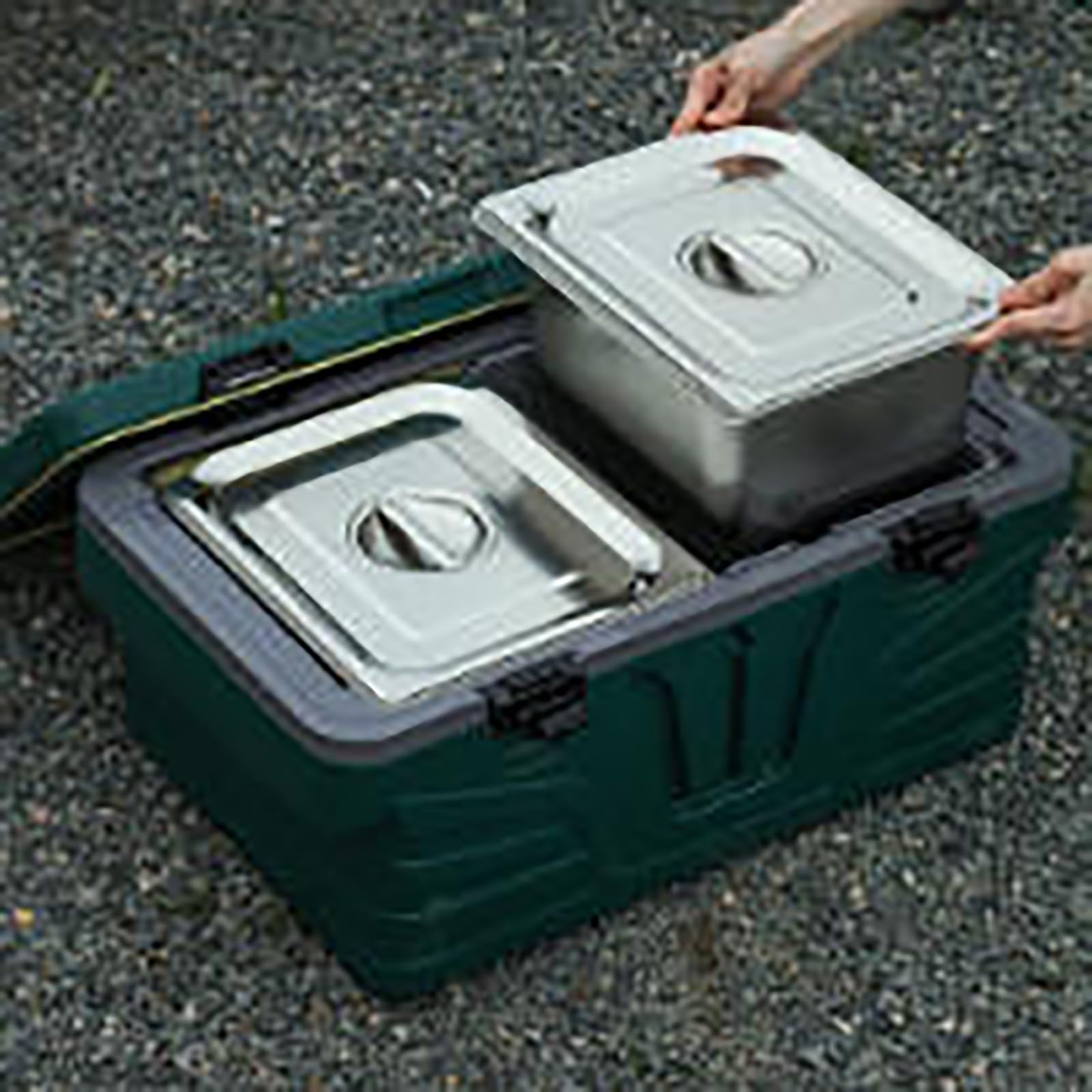 JOSOGO Stainless Steel Insulated Box with Lid, Portable Leakproof Thermal Cooler Container for Camping Picnic Travel Food Storage(2D)