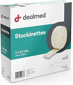 Amazon.com: Dealmed Cotton Stockinette, 3” x 25 yds, Tubular