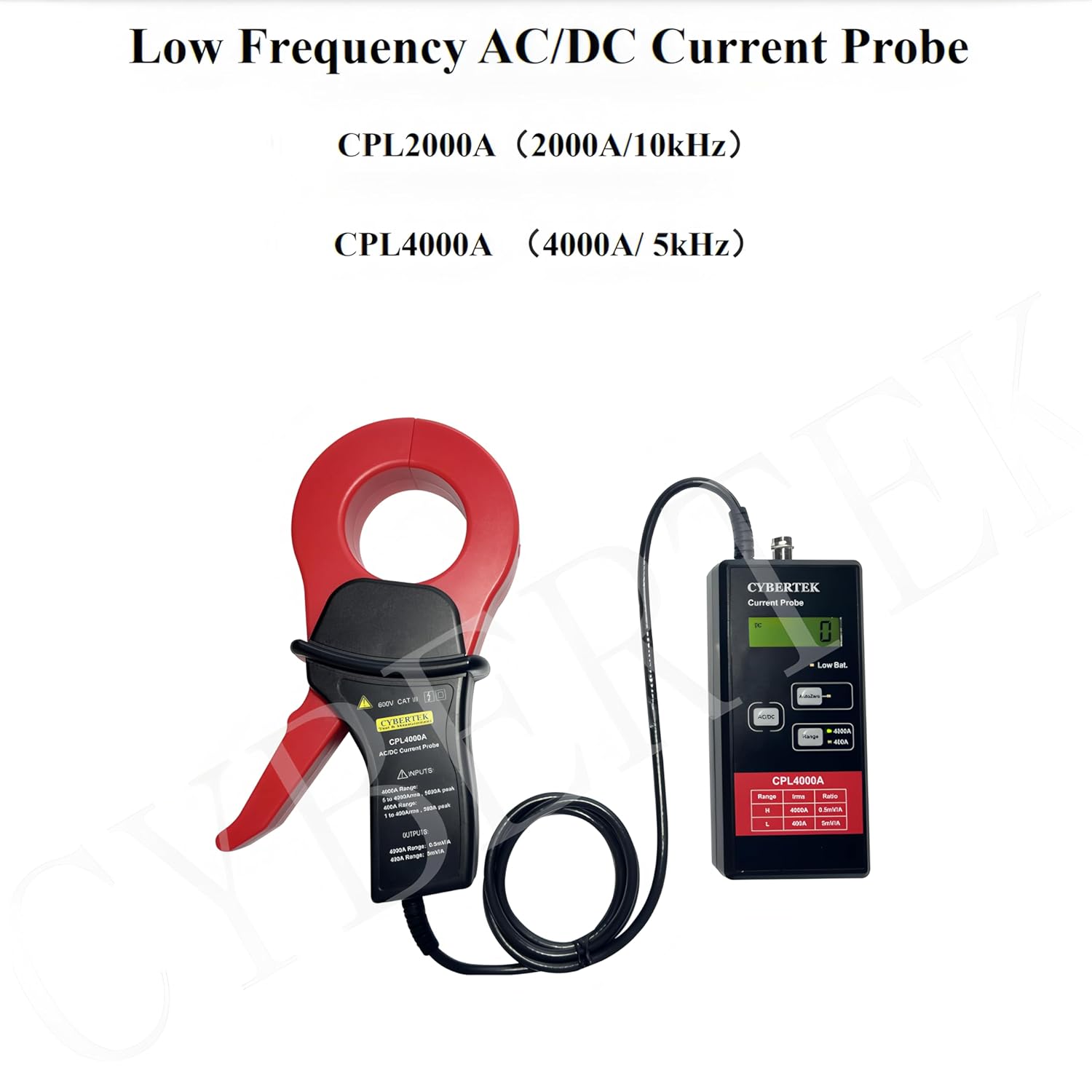 CYBERTEK Oscilloscope Current Probe Low Frequency AC/DC Current Probe CPL2000A 2000A/10kHz CPL4000A 4000A/5kHz with the Peak Current of 3000Apk/5600Apk(CPL2000A 2000A/10kHz)