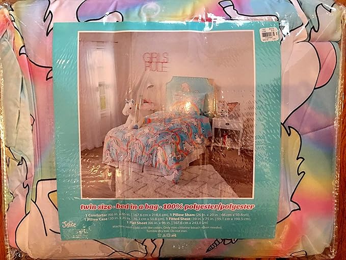 justice unicorn bed set