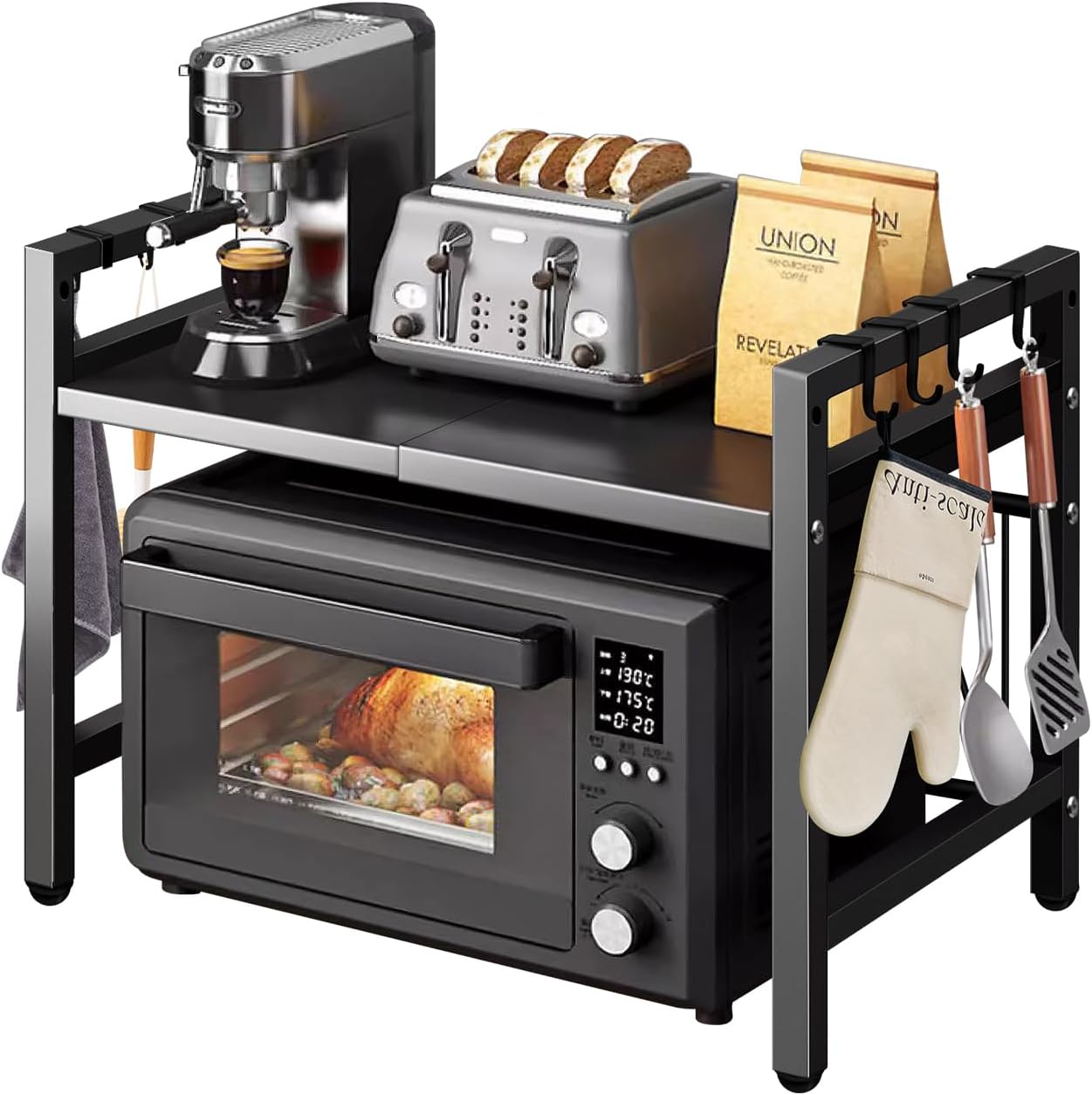 Zamfoot Microwave Oven Rack,Microwave standm,Adjustable