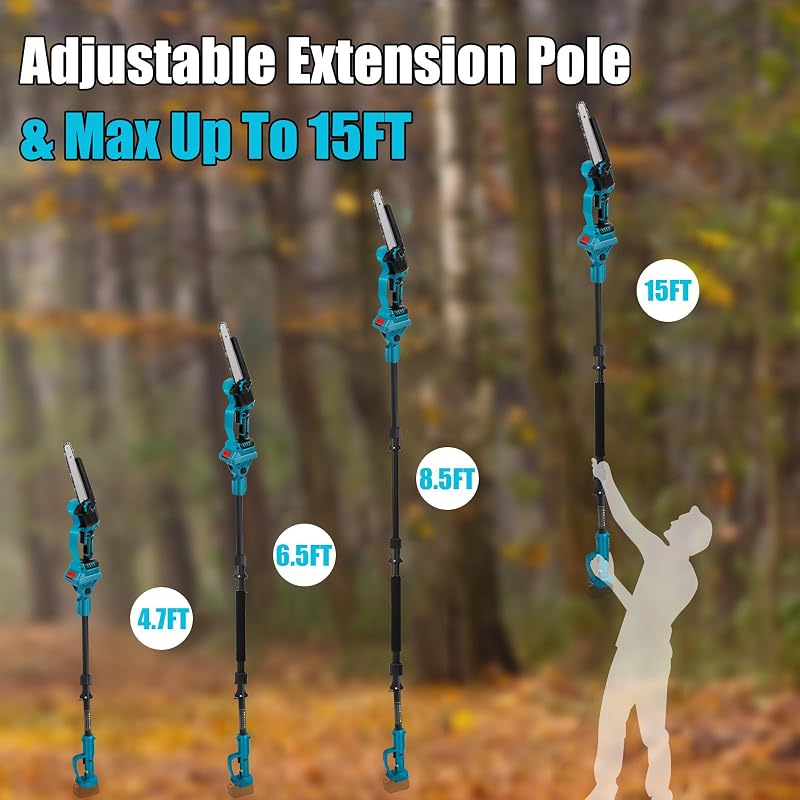 ConBlom 2in1 Makita 18V akkus láncfűrész 8" teleszkópos rúddal 4,5m