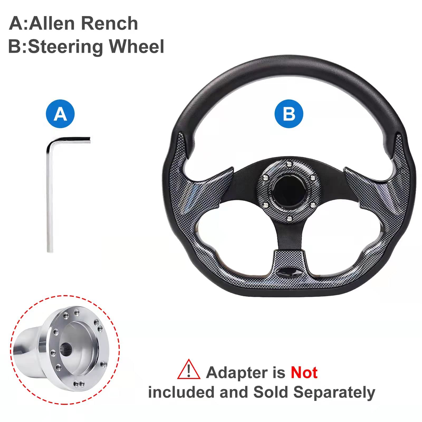 Buy MOSNAI Golf Cart Steering Wheel or Adapter Fit Golf Cart Club Car