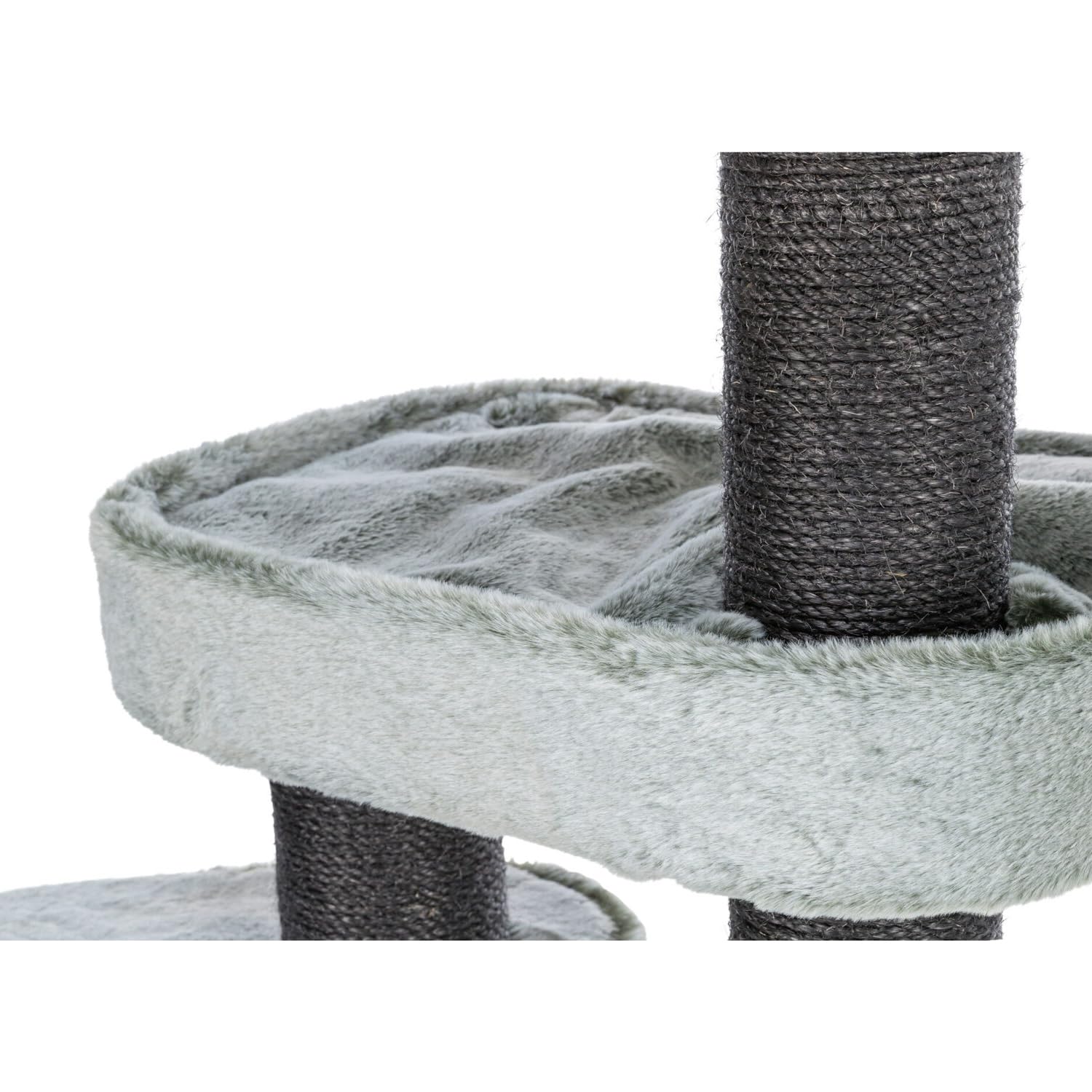 Trixie - Rascador 'Miguel' para Gatos (146 cm) – Árbol de Varios Niveles con Cueva, Hamaca Relax y Plataformas Acolchadas – Centro de Juego y Descanso Estable en Blanco y Verde