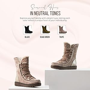 Amazon.com | Azura Stich Women's Snow Boots | Shoes for Women with