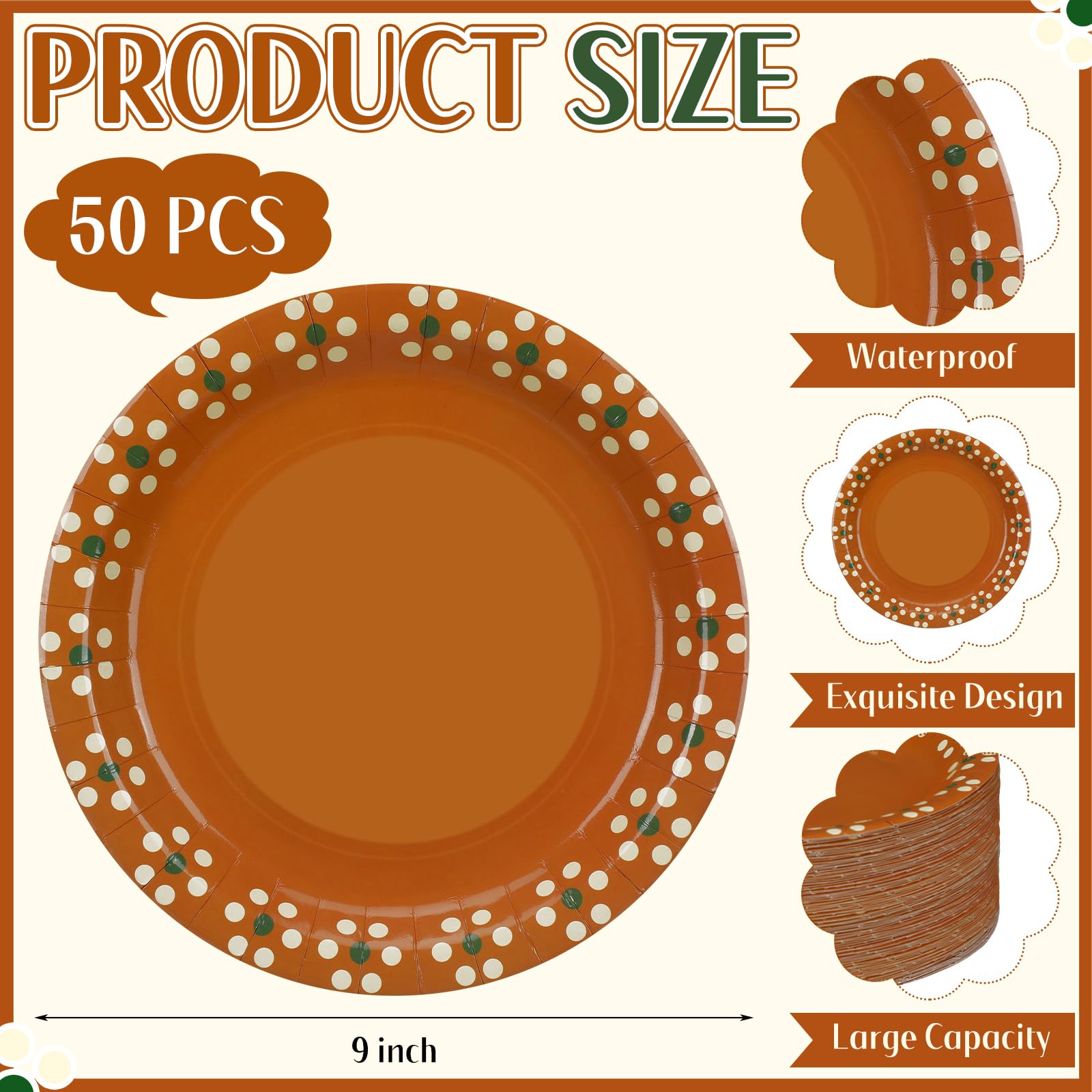 Yungyan 50 platos de fiesta Cielito Lindo de 9 pulgadas, platos de barro, mexicanos, platos de papel, baby shower, Cielito Lindo, suministros de fiesta, plato mexicano, terracota, flor, arcilla