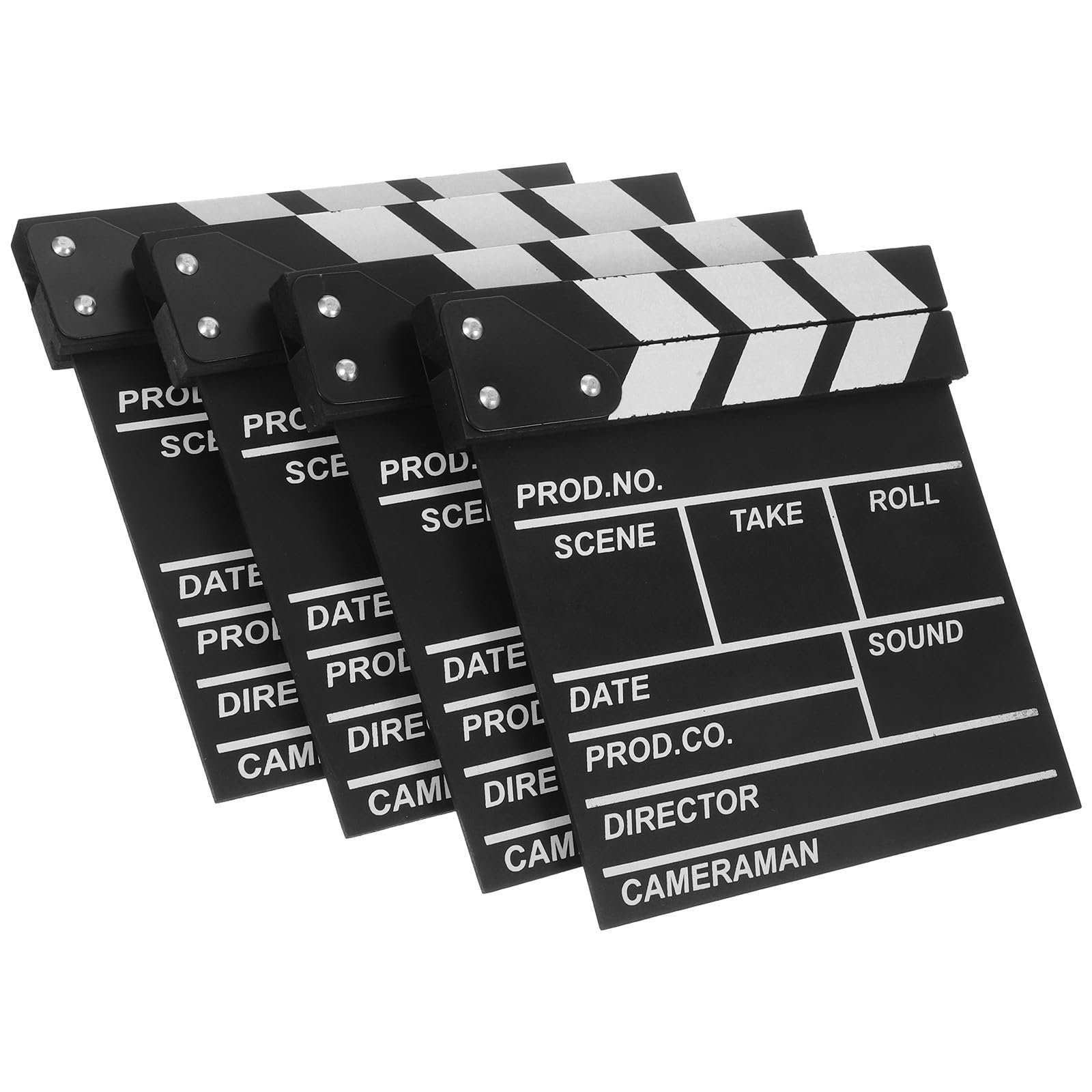 Claqueta de cine de madera negra accesorio para movie party