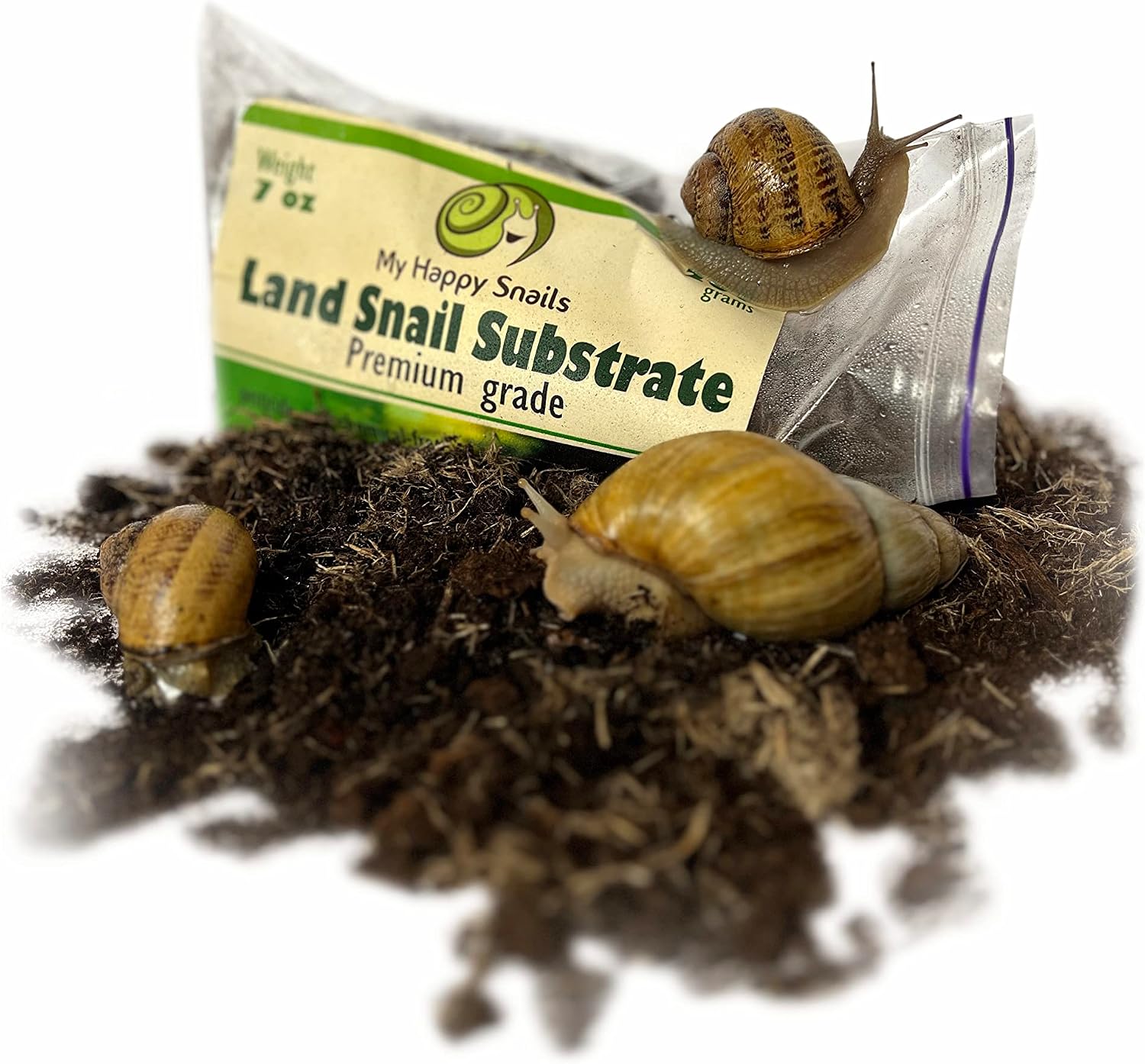 Premium Land Snail Substrate - The Perfect Bedding for Your Pet Snail | Weight 7 Oz or 200 Grams