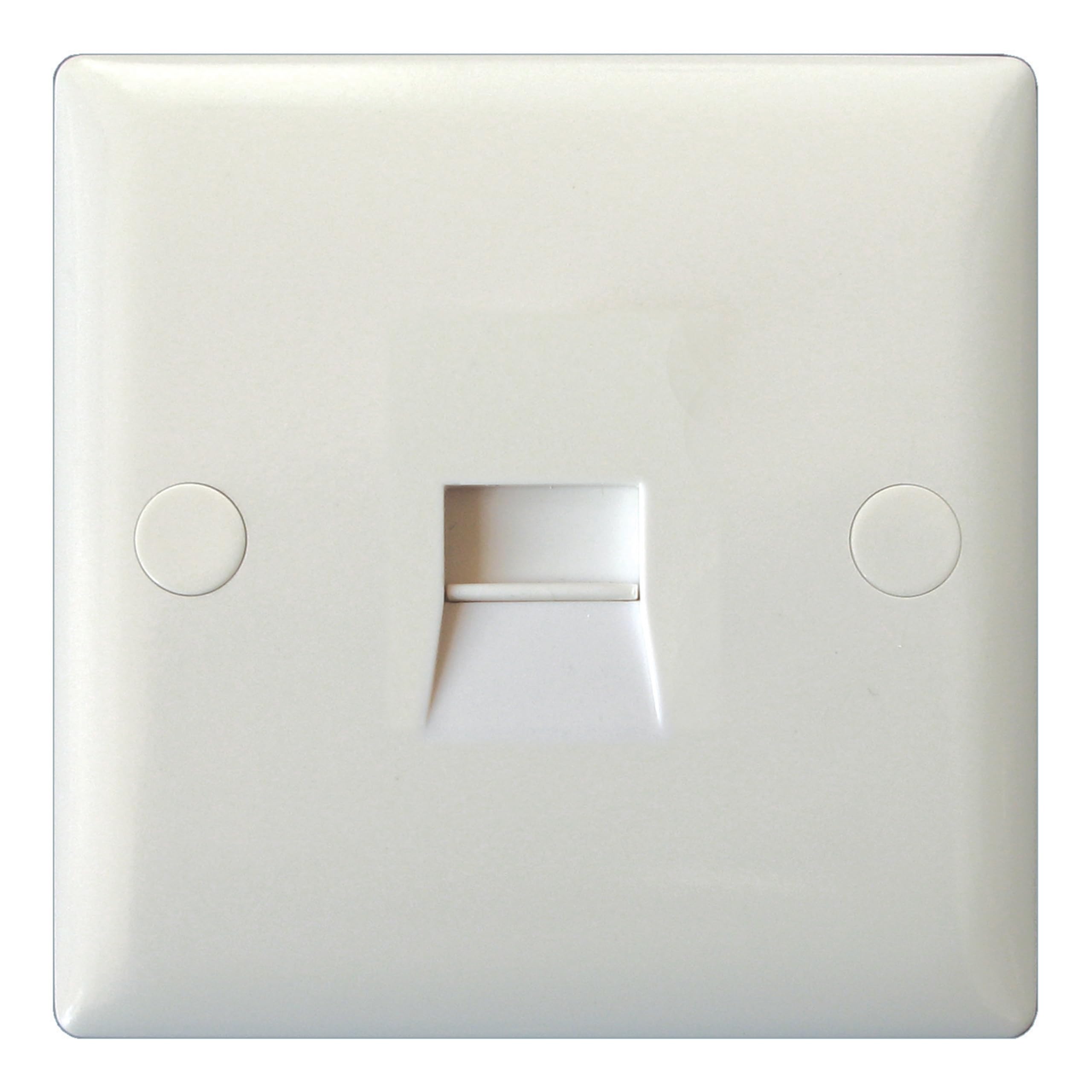 Varilight Polar White 1-Gang Telephone Master Socket