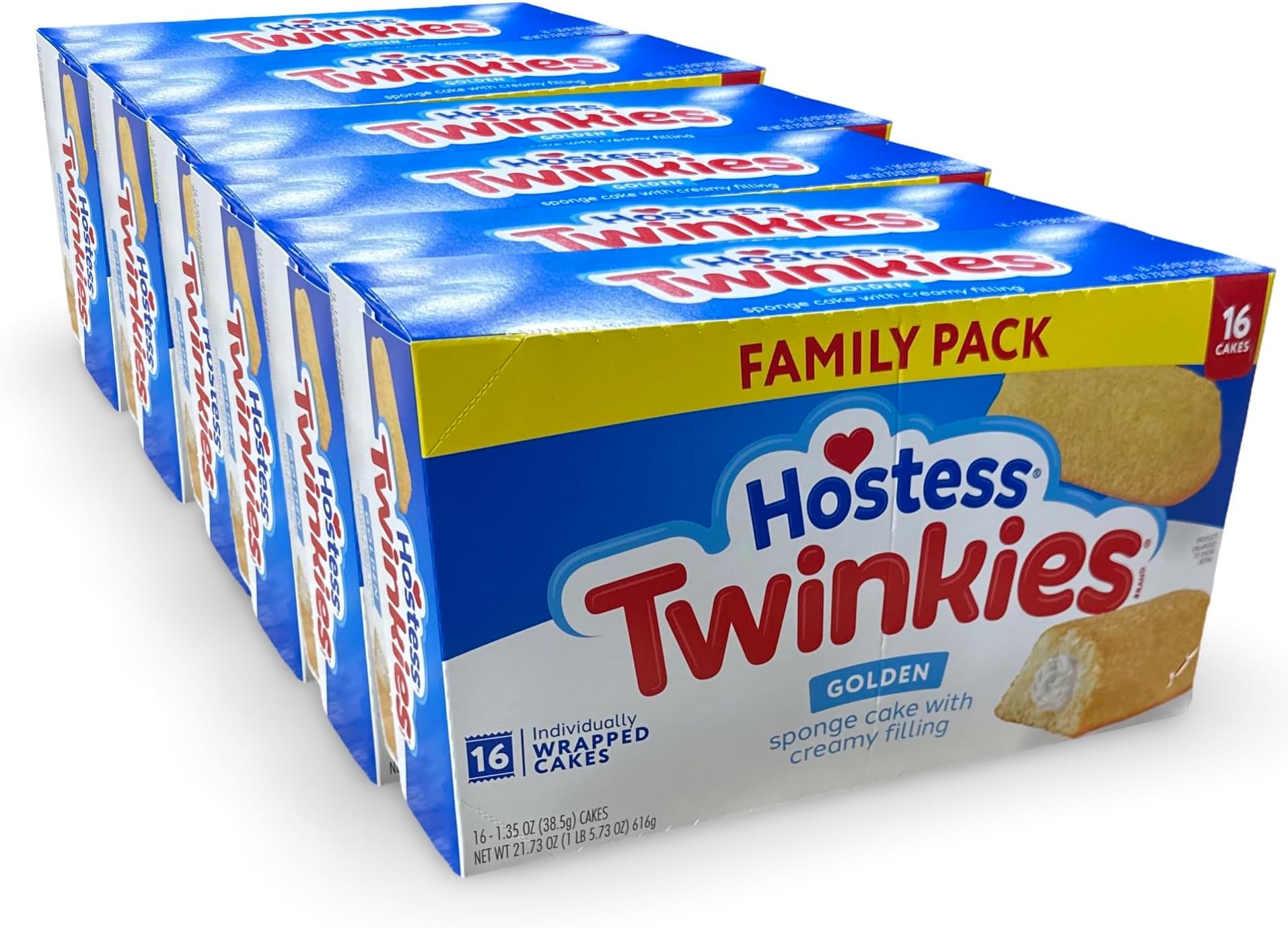Original Twinkies Case, 1.27 Ounce, 16 Per Pack, 6 Per Case (96 Total Cakes)
