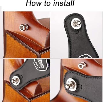 4Pcs Gold Guitar Strap Locks Set Security Quick Release Guitar Straplocks Button Set for Guitar Bass