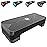 GYMMAGE Adjustable Workout Aerobic Stepper, Aerobic Exercise Step Platform with 2 Risers, Exercise Step Deck for Fitness, 26.5 Trainer Stepper with Non-Slip Surface Home Gym & Extra Risers Options