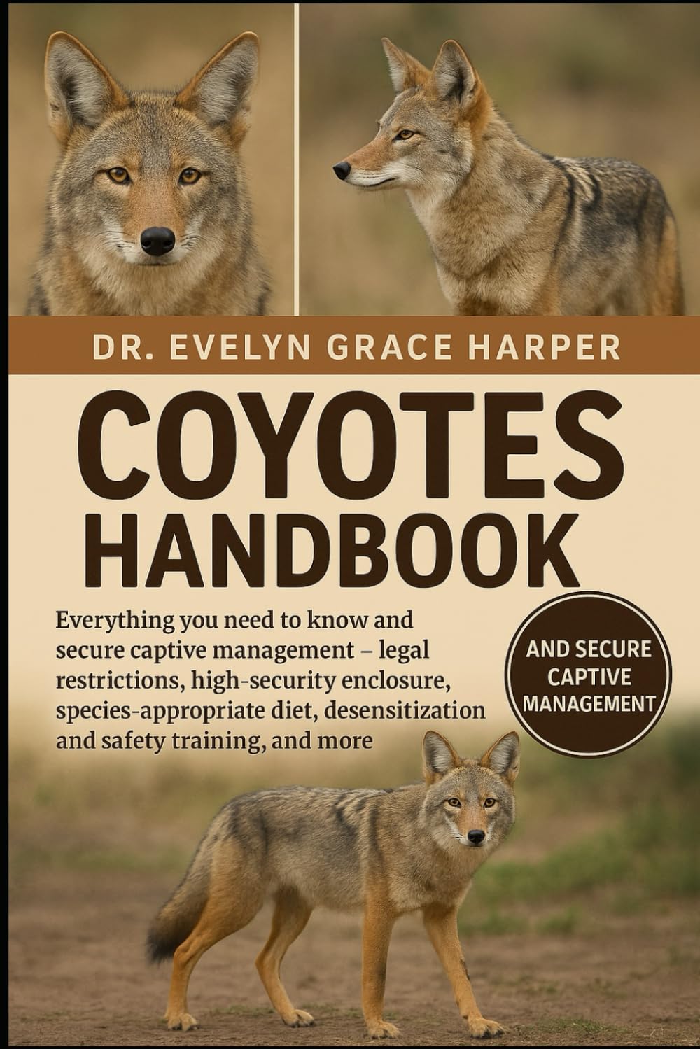 COYOTES HANDBOOK: Everything You Need to Know and Secure Captive Management — legal restrictions, high-security enclosure, species-appropriate diet, desensitization and safety training and more