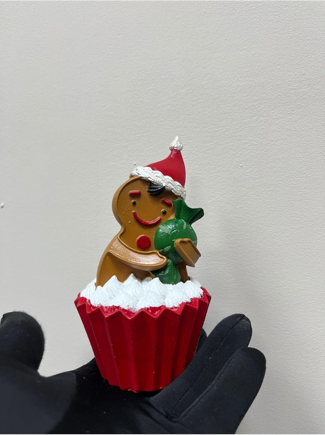 SODEF Gingerbread Man Figurine Christmas New Year Decoration Home Decor Christmas Tree Ornament Red Polyester - Red, One Size