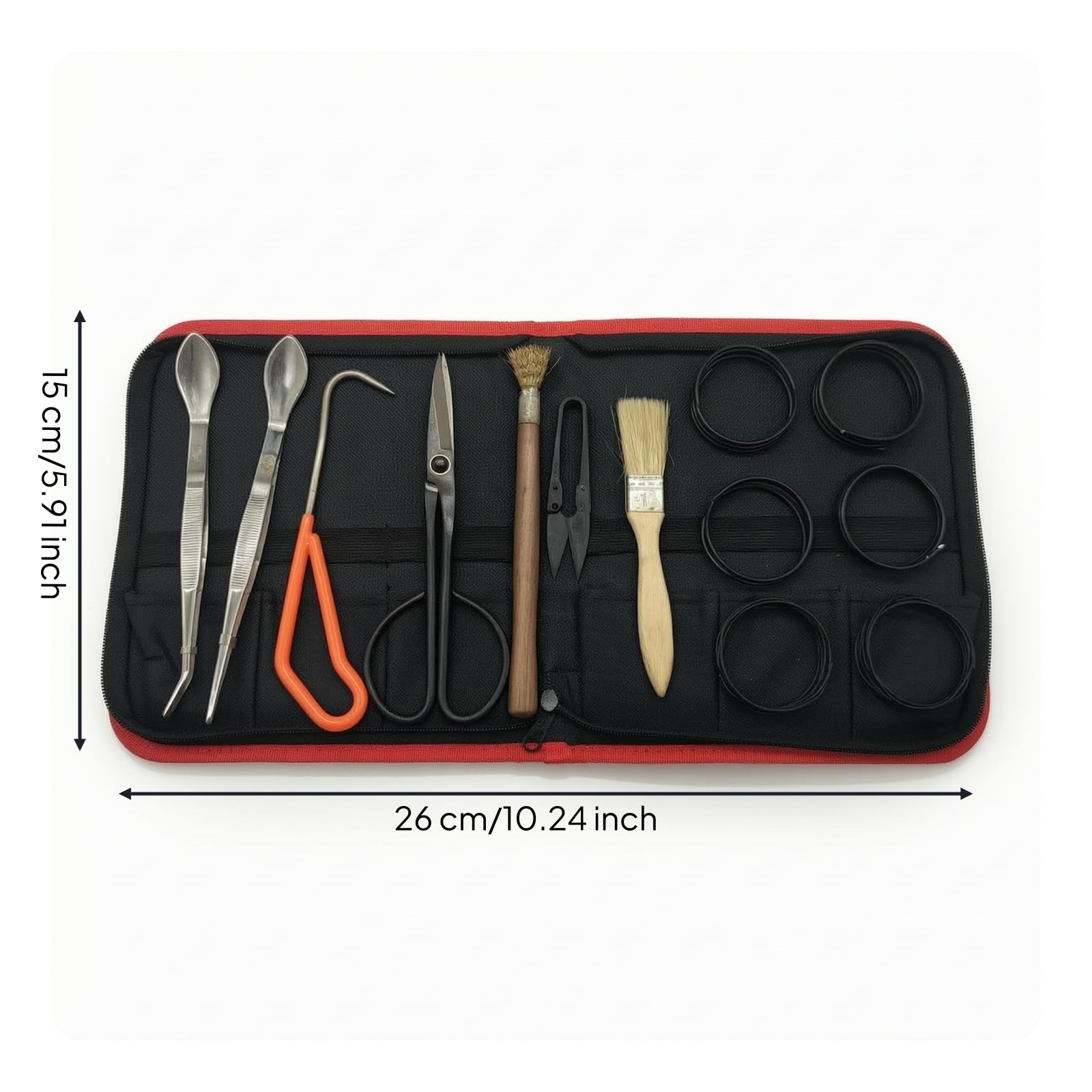 Baoblaze Sécateur Précision avec Kit Complet d'Outils Jardinage Étui à Rouleau pour la Taille s Fleurs la Culture en Surface et Le Transport vers Le Jardin