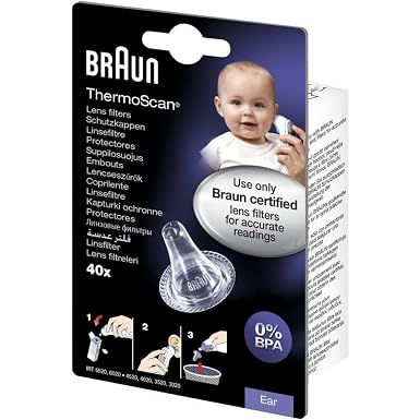 Braun ThermoScan LF 20 Hygiene cap Set risparmio 3 x 40 pezzi tappo protettivo per termometro auricolare sicuro e igienico.