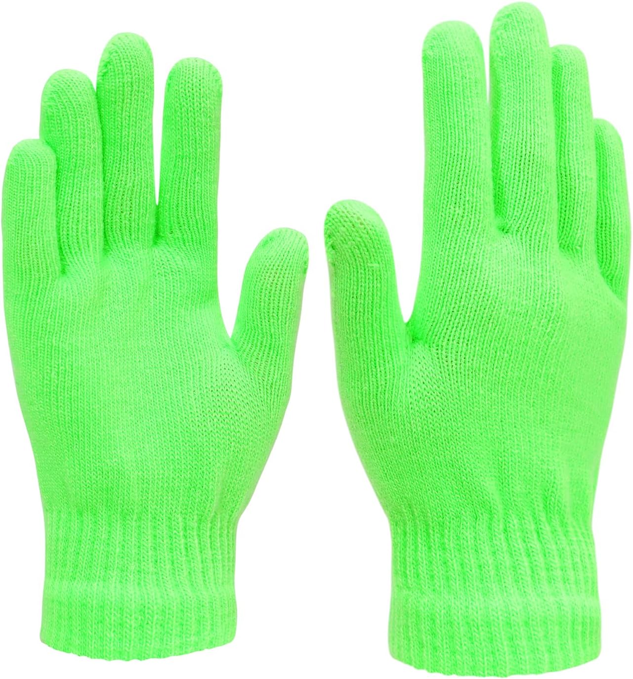 Komorebi Winter Gloves for Women Men Full Finger Magic Gloves Unisex Stretchy Knitted Gloves Elastic Warm Mittens