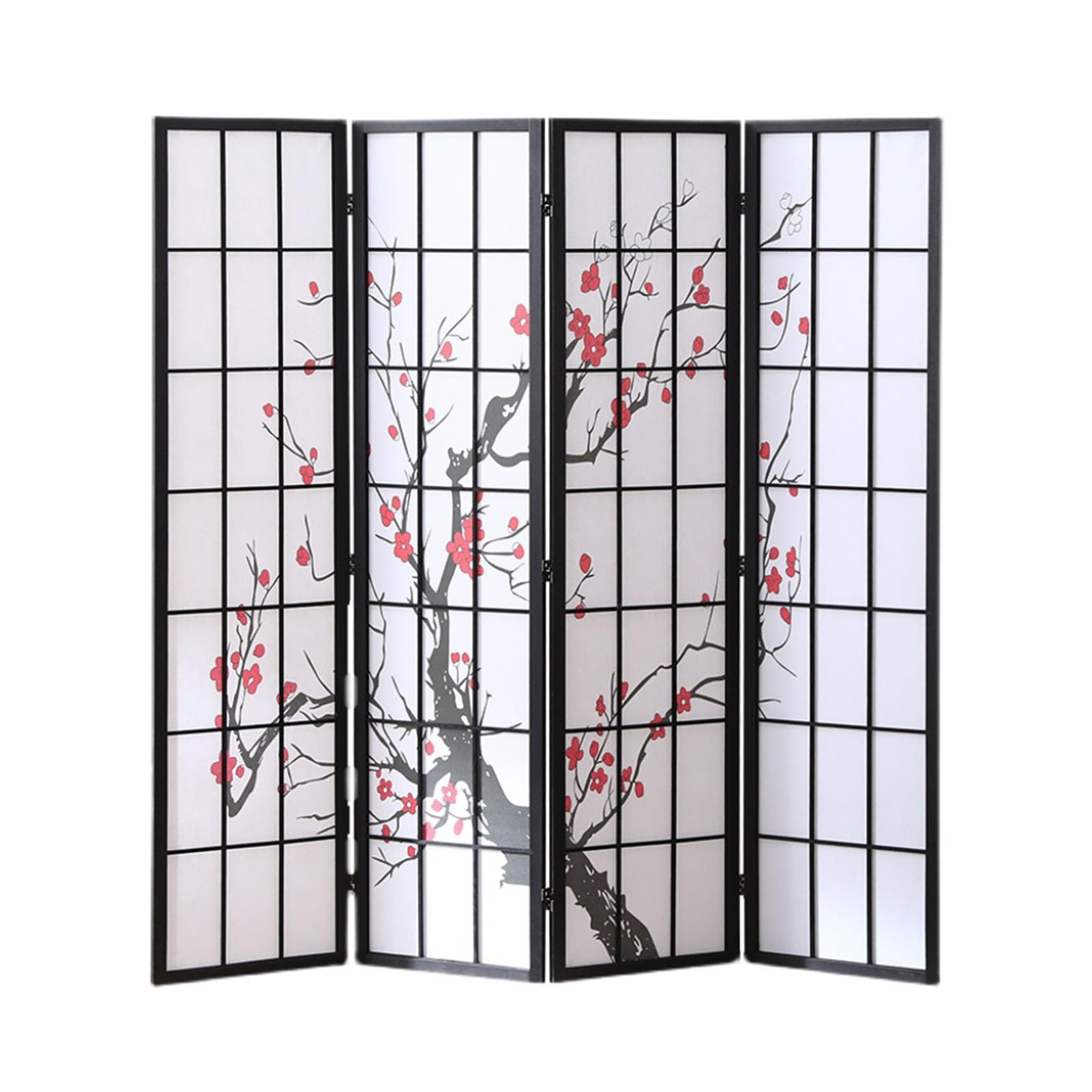 Paravent De Séparation De Pièce À 4 Panneaux, Cloison Murale D'intimité en Bois sur Pied, Adapté À La Protection De Diviseur De Bureau De Café/Salon De Thé/Restaurant Salon Chambre À Coucher