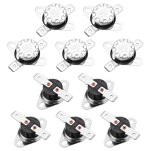 Miniatura 162 de uxcell KSD301 Termostato 221.0 °F/221 ° F 10 A Normalmente Cerrado N.C Ajuste Snap Disc Interruptor de temperatura para microondas, horno, cafeteras