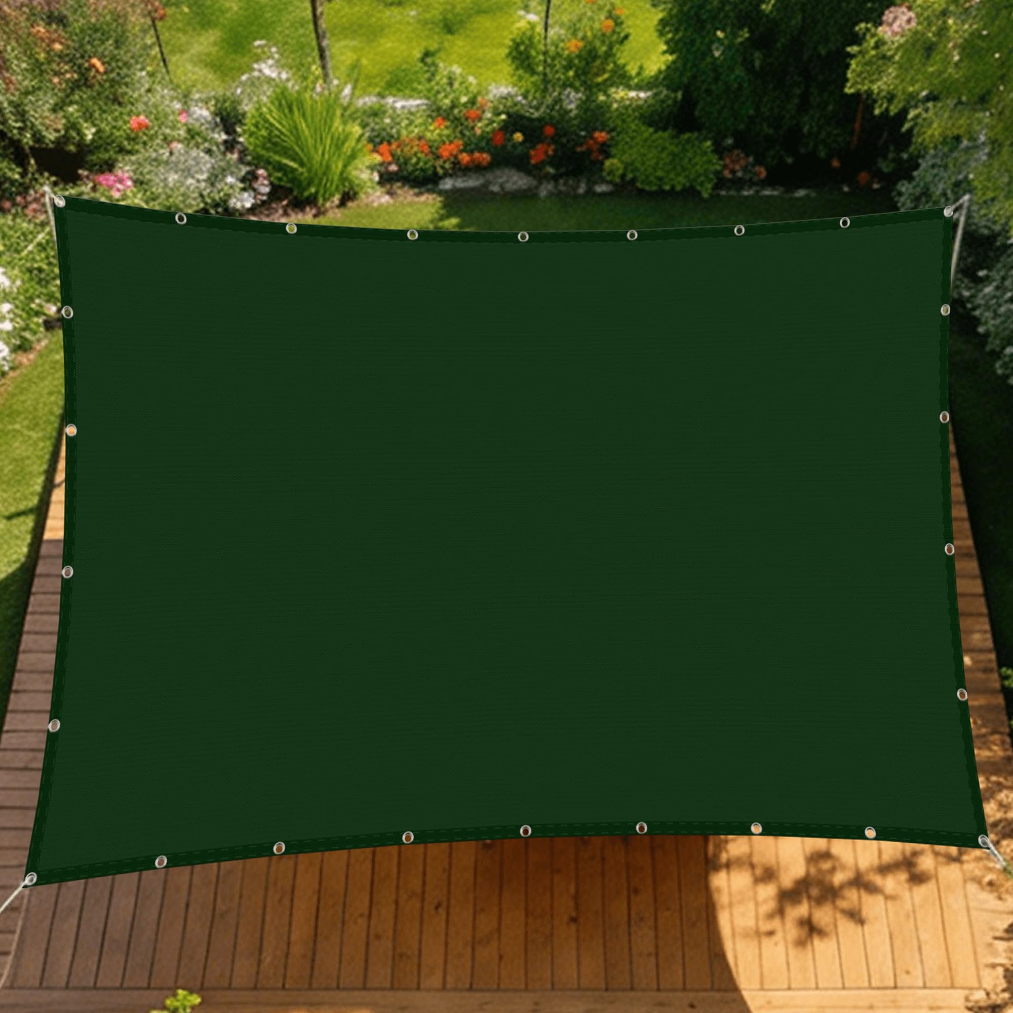 Voile d'ombrage rectangulaire résistant à l'eau pour bloquer le soleil et la pluie