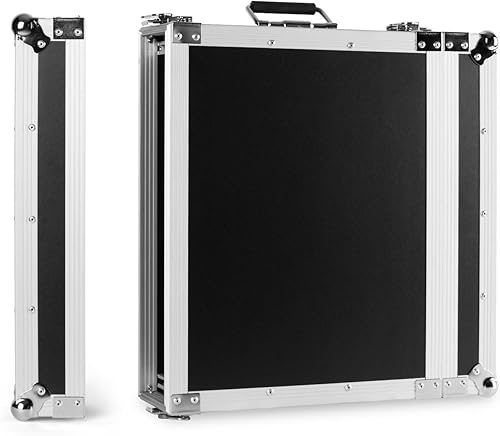 Frontstage SC-R2U Flightcase Rack-Box universeller Hartschalen Transportkoffer  19 Zoll Rack Case  Aluminium-Holz-GehA use  Butterfly VerschlA sse  schwarz-silber