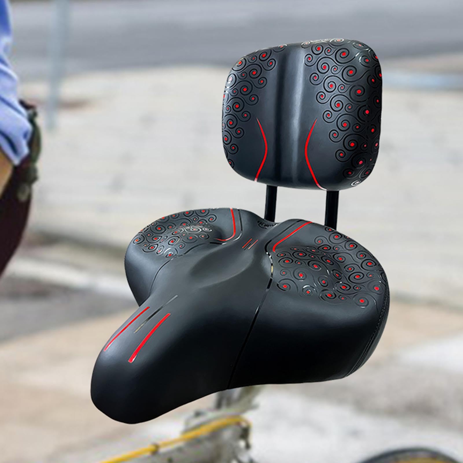 Fahrradsitz - Fahrradsitz mit Rückenlehne, Fahrradsitz mit Rückenlehne | PU Leder SEAT CUDHION, WIDE BICLUCLE SEAT FÜR ELEKTRISCHE BOLANSKOTEN