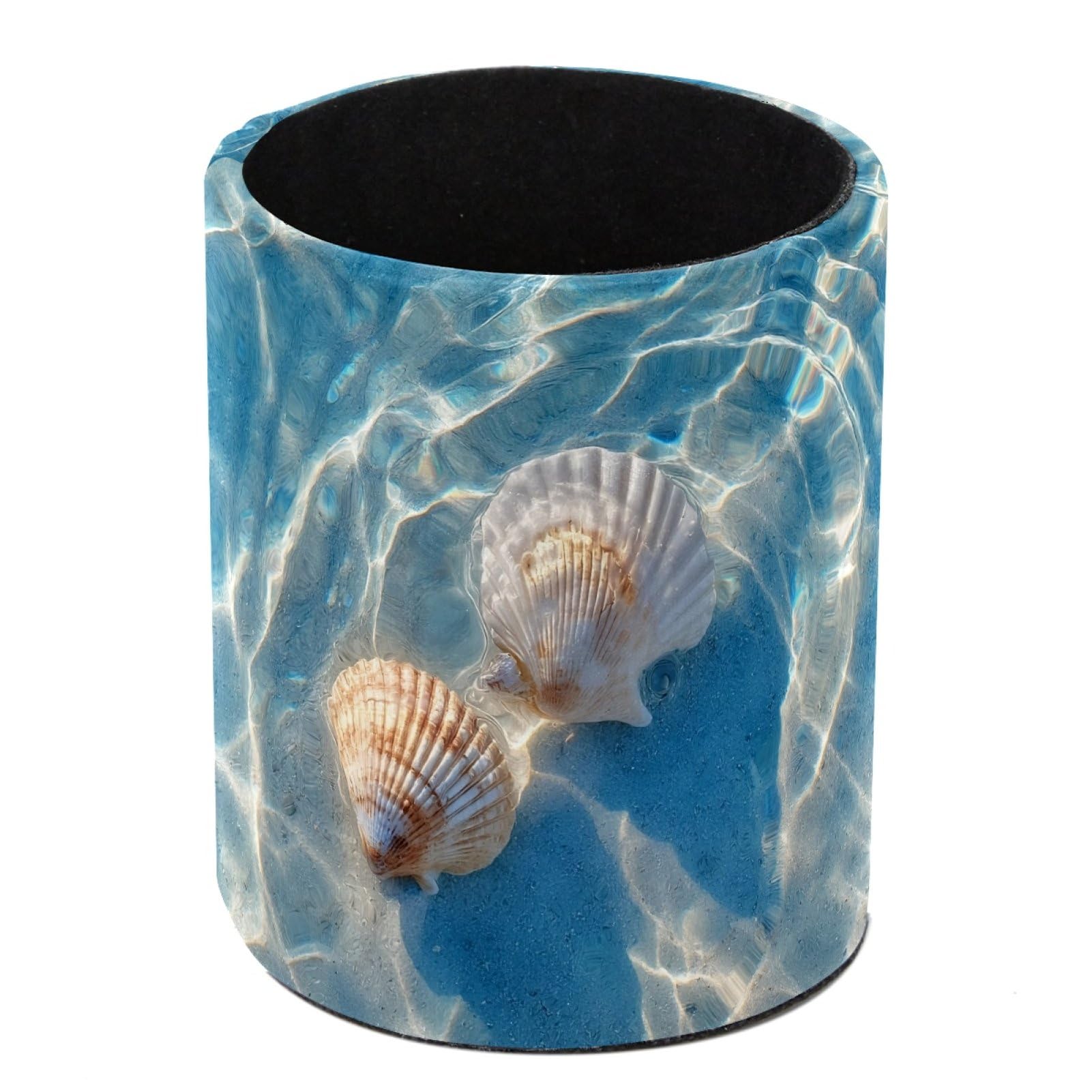 FWJZDSP Shell Pencil Cup Pen Organizer Makeup Brush Holder for Office Home Countertop Desk Accessory Storage