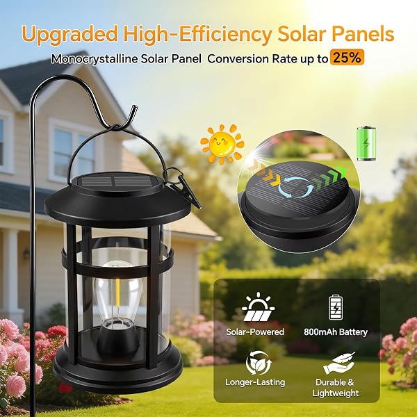 Lanterne Solaire Exterieur Jardin, 2 Pièces - 5
