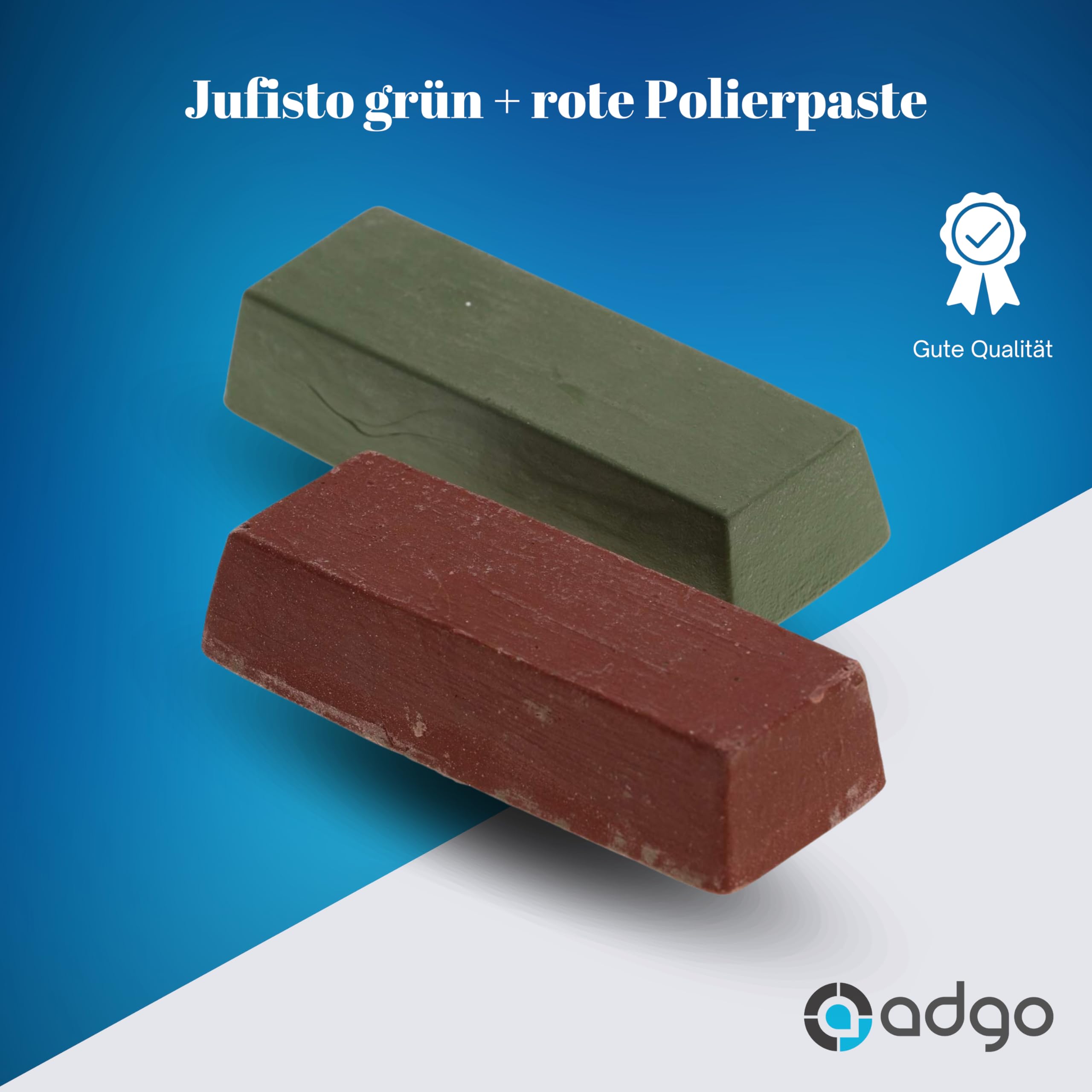 Pâte à Polir Vert et Rouge, Lot de 2, Pâte à Polir Abrasive, Polissage Métal, 2 x 200 g