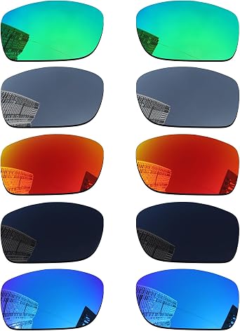 Acefrog 5 Pairs Polarized Replacement Lenses for Oakley Fives Squared 4+12 OO9238 Sunglasses, Perfectly Fit, Shatterproof, Anti-scratch, Value Pack