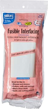 Pellon Fusible Interfacing 15 x 3 Yards Lightweight Sew-in Interfacing for Sewing, Quilting & Craft Projects White Polyester