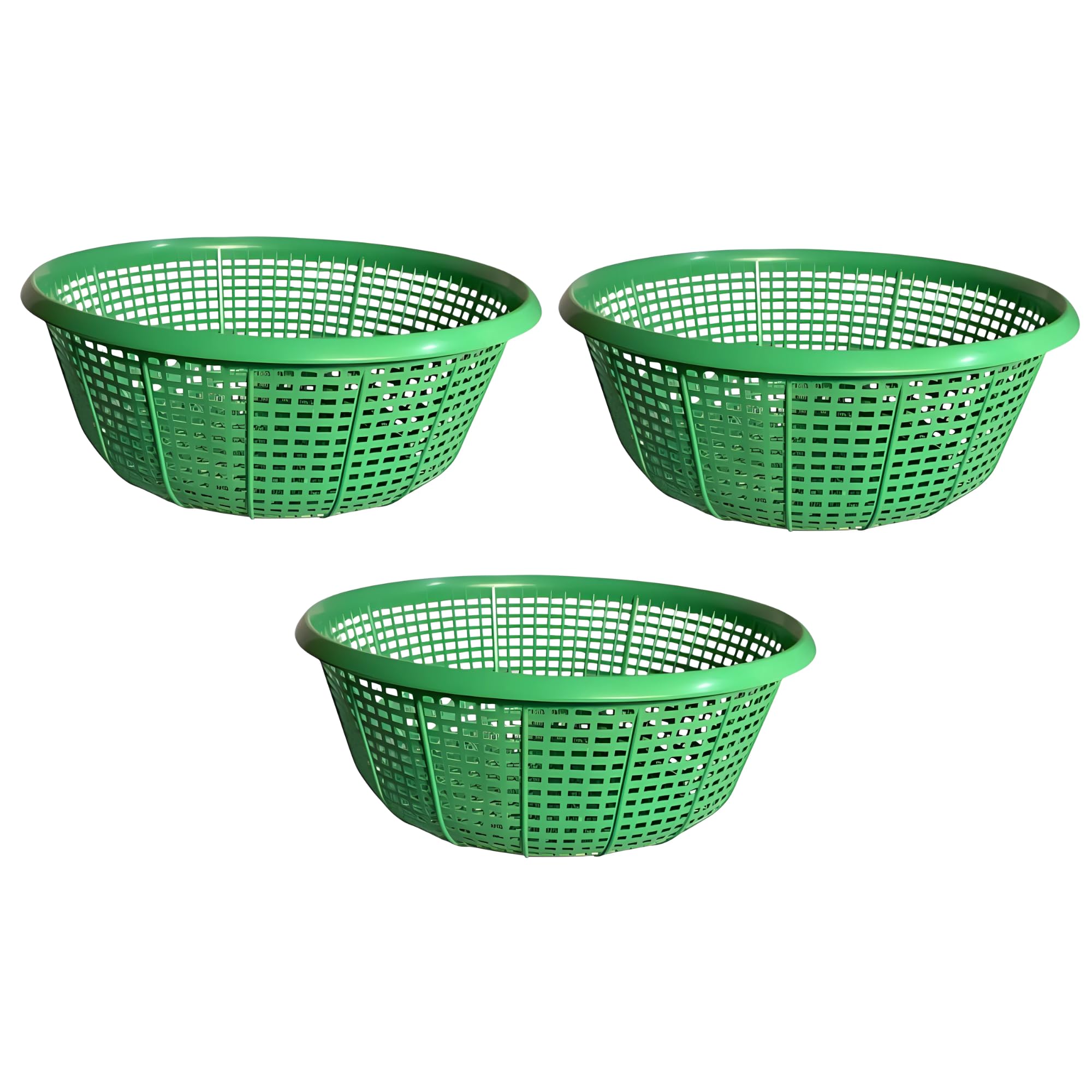 Panier Fruits et Légumes pour Balance - Ø330 mm - Vert - Plastique - Lot de 3