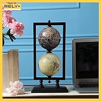 Vista 2 de Rely+ Juego de 2 soportes de metal resistentes de 4 pulgadas (no de plástico). Globos de escritorio giratorios para escritorio geográficos