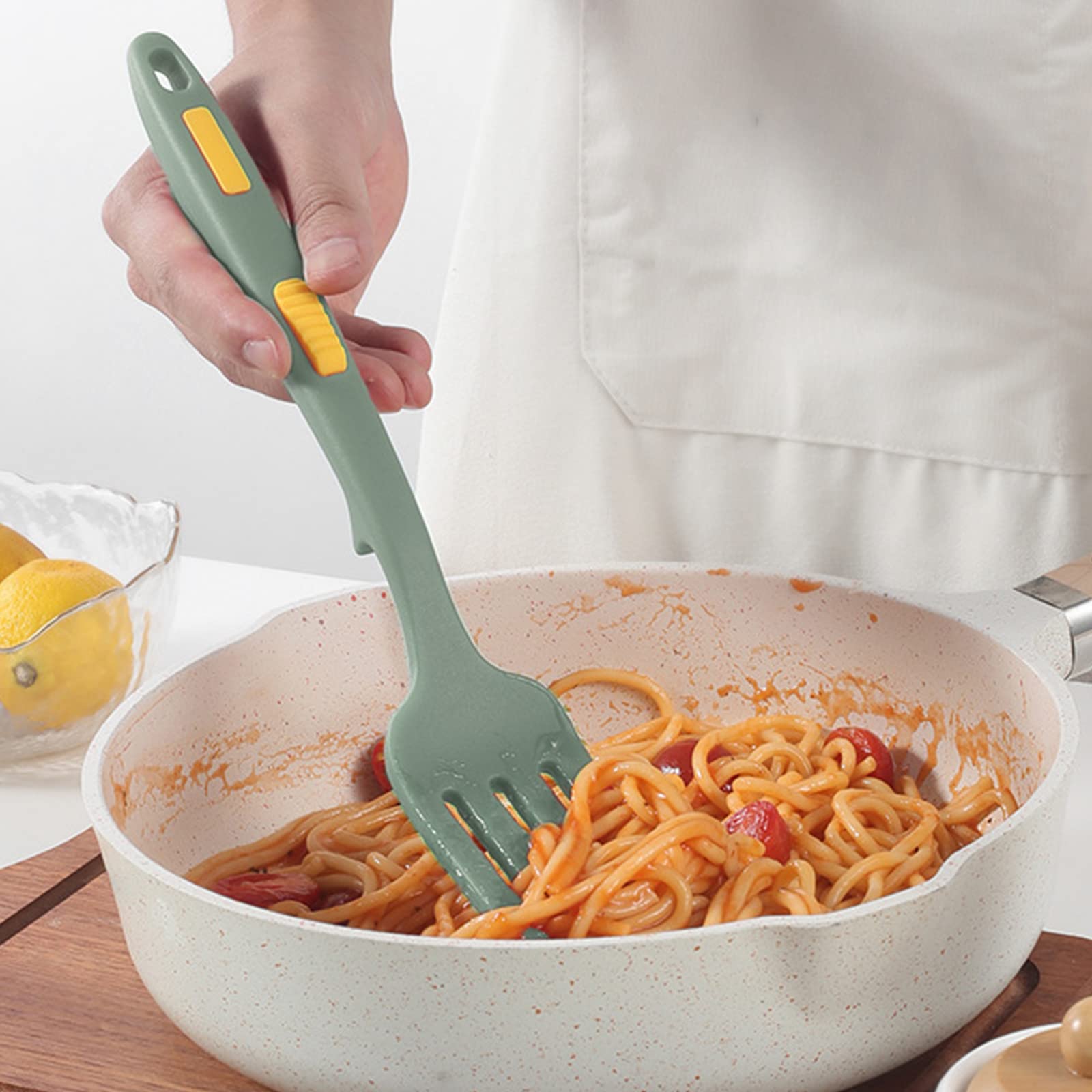 Forchetta flessibile in silicone Forchetta da cucina in silicone multifunzione antiaderente Forchetta di miscelazione Utensili da cucina